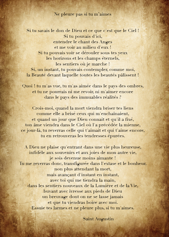 Ne pleure pas devant ma tombe Julie Logsdon